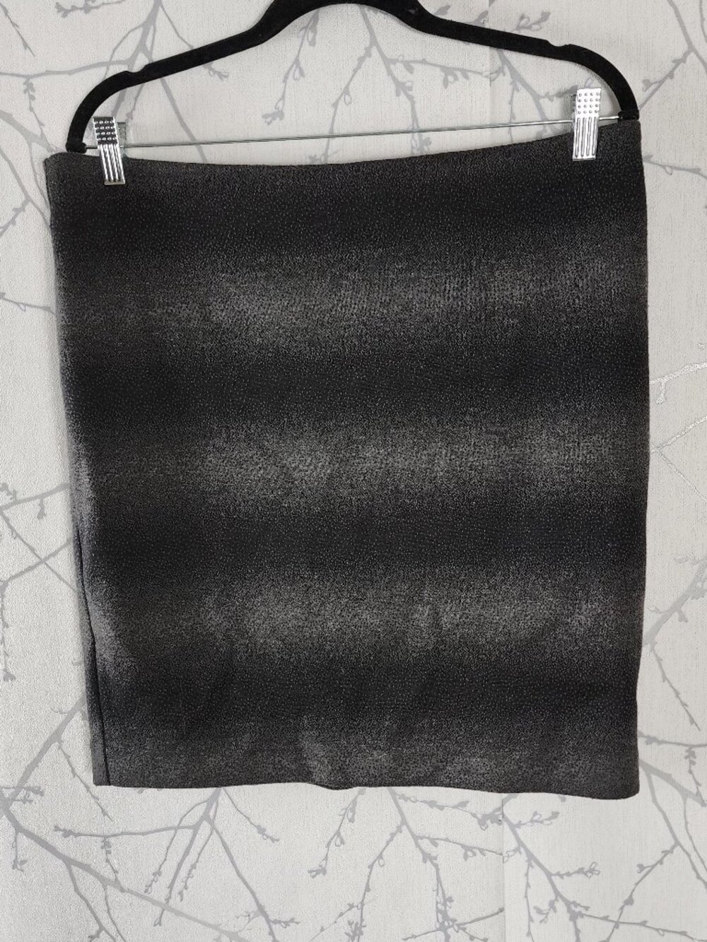 Josef Blurry Stripe Knit 20% Wool Pencil Skirt